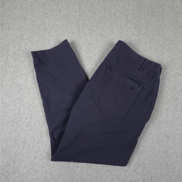 Public Rec Pants Mens 36x28 Blue Dealmaker Chino 5 Pocket Workday Golf Casual - Picture 3 of 16